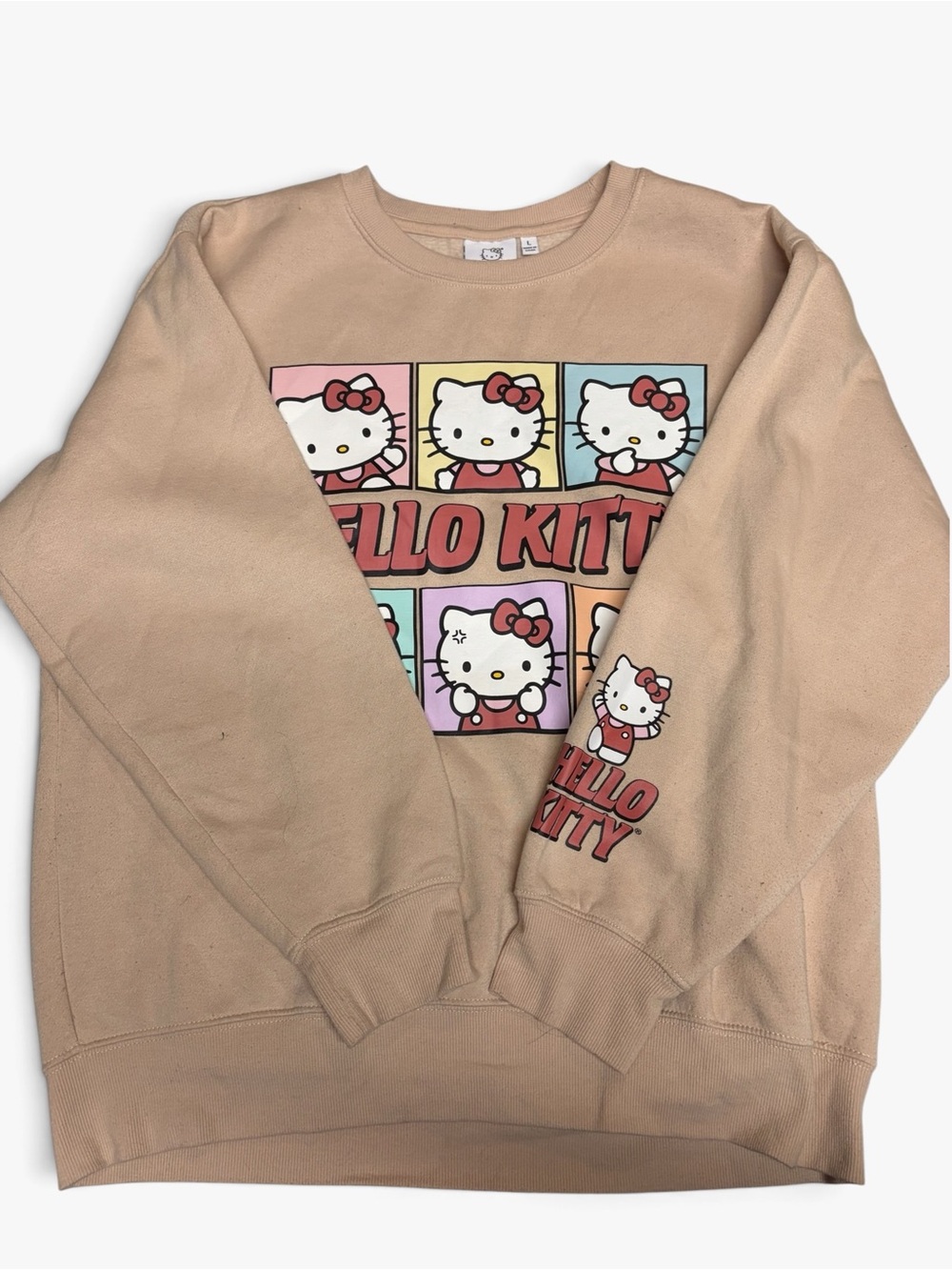 Hello Kitty Beige Graphic Sweatshirt